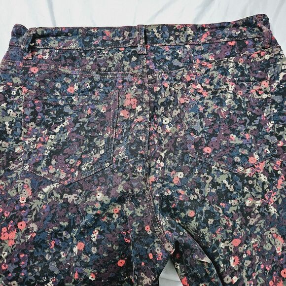 Gloria Vanderbilt Amanda Womens Pants Multi-Color Size 12 Cotton Blend Button Zi - Picture 9 of 12
